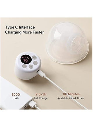 Wearable, Hands-Free, Electric Breast Pump And Low Noise Painless With 2 Modes 9 Levels, And 30 Pieces Breastmilk Storage Bags - view 2
