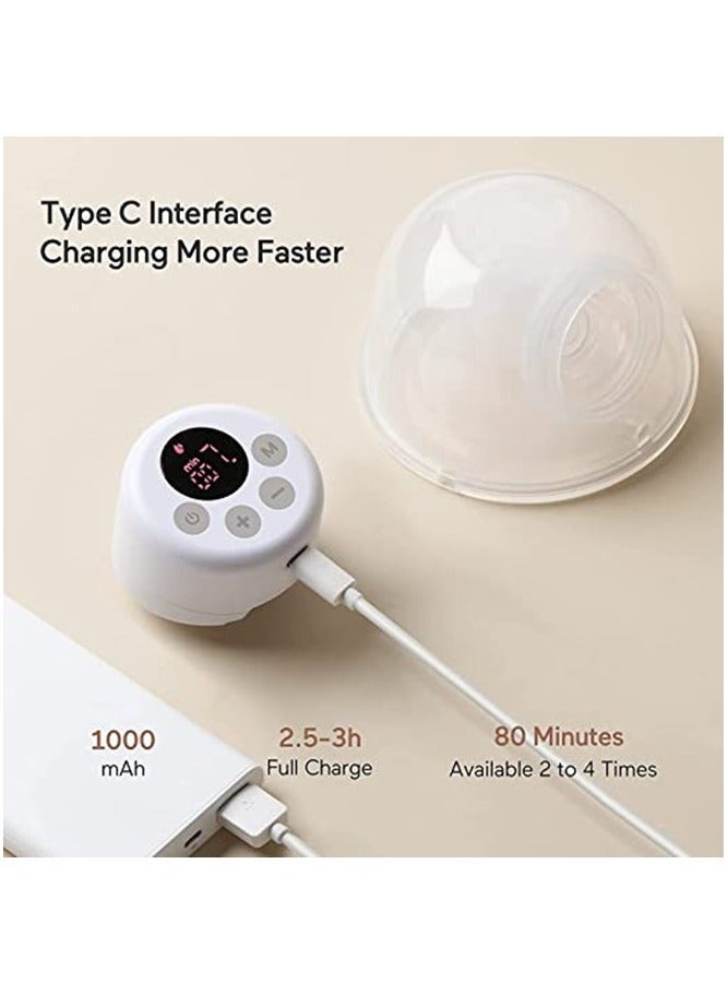 جونيس مضخة حليب كهربائية قابلة للارتداء بدون استخدام اليدين، هادئة وغير مؤلمة، 2 وضع، 9 مستويات، مع 30 كيس لتخزين الحليب - Image 2