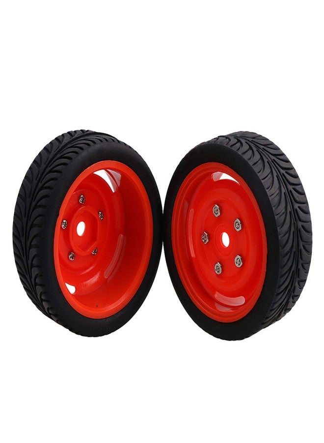 Mxfans 4 قطع 12 مم جنوط عجلات 4 ثقوب وإطارات مطاطية لسيارات RC 1/10 على الطرق - Image 2