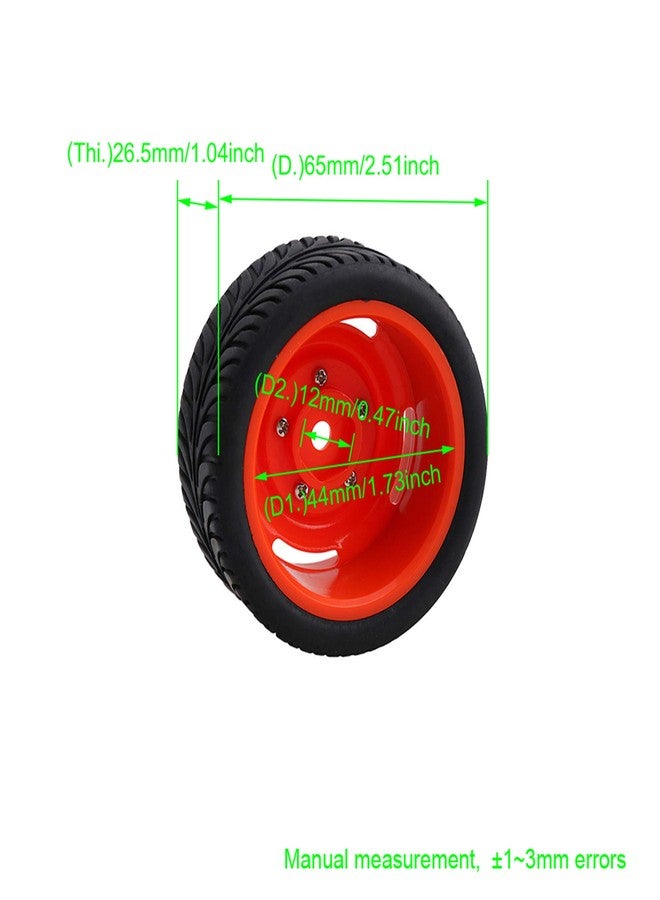 Mxfans 4 قطع 12 مم جنوط عجلات 4 ثقوب وإطارات مطاطية لسيارات RC 1/10 على الطرق - Image 4