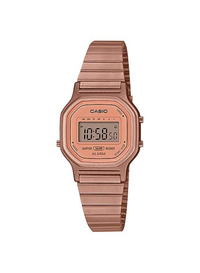 Stainless Steel Digital Wrist Watch LA-11WR-5ADF-31.4 × 25.5 × 7.6 mm