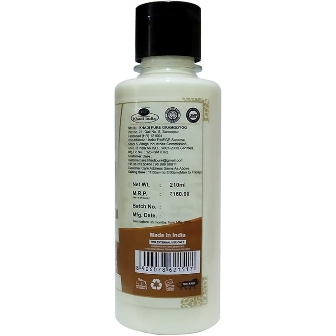 Khadi Pure Gramodyog Herbal Sandalwood with Kesar and Aloevera Moisturising Lotion, 210ml - Image 3