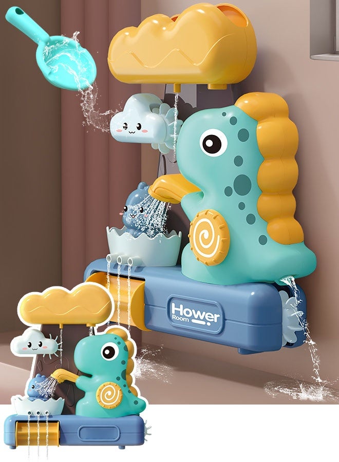 مجموعة ألعاب حمام الأطفال، ألعاب حوض الاستحمام، مجموعة ألعاب حمام الأطفال للأطفال الذين تتراوح أعمارهم بين 3-8 سنوات، مجموعة ألعاب حوض استحمام الأطفال الجذابة للأطفال 3+، تصميم على شكل ديناصور للأطفال الصغار الرضع الأولاد والبنات - Image 1
