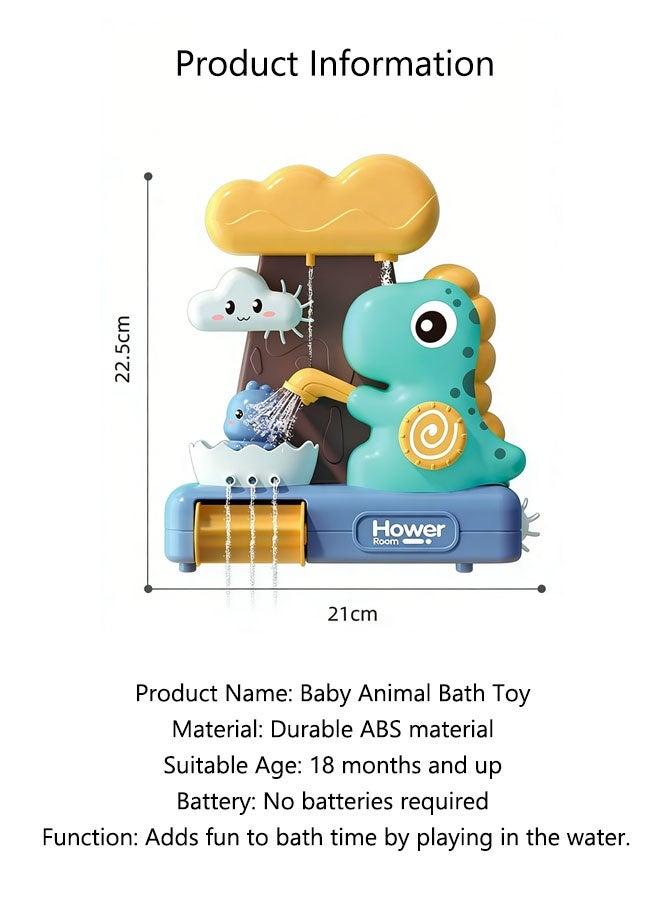 مجموعة ألعاب حمام الأطفال، ألعاب حوض الاستحمام، مجموعة ألعاب حمام الأطفال للأطفال الذين تتراوح أعمارهم بين 3-8 سنوات، مجموعة ألعاب حوض استحمام الأطفال الجذابة للأطفال 3+، تصميم على شكل ديناصور للأطفال الصغار الرضع الأولاد والبنات - Image 2