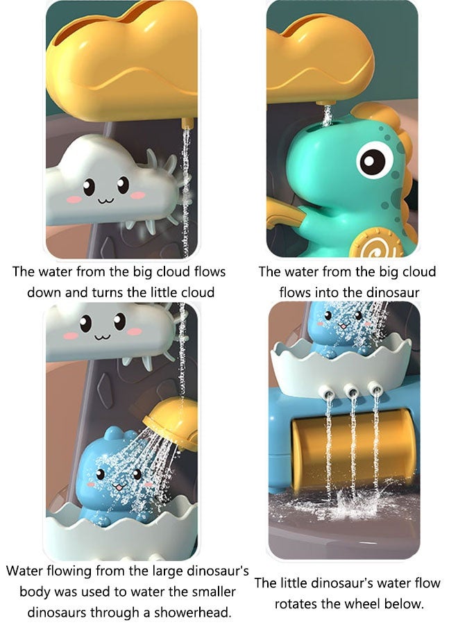 مجموعة ألعاب حمام الأطفال، ألعاب حوض الاستحمام، مجموعة ألعاب حمام الأطفال للأطفال الذين تتراوح أعمارهم بين 3-8 سنوات، مجموعة ألعاب حوض استحمام الأطفال الجذابة للأطفال 3+، تصميم على شكل ديناصور للأطفال الصغار الرضع الأولاد والبنات - Image 4