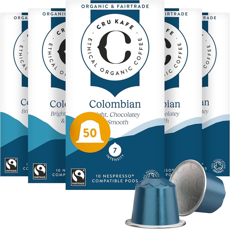 CRU Kafe Colombian Nespresso Compatible Coffee Capsules - 50 Pods - Image 1