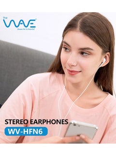 Wave In Ear Wired Earphones: Premium Sound with Noise Isolation, Inline Mic, and Multifunction Control, White  - Image 4
