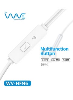 Wave In Ear Wired Earphones: Premium Sound with Noise Isolation, Inline Mic, and Multifunction Control, White  - Image 3