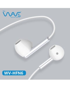 Wave In Ear Wired Earphones: Premium Sound with Noise Isolation, Inline Mic, and Multifunction Control, White  - Image 2