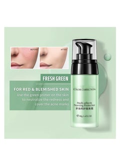 Excefore Anti-redness Face Primer, 40g Green Colour Corrector, Make up Primer for Red & Blemished Skin, Moisturising Foundation Base, Brighten Skin Tone, Grips Makeup To Last, Hydrating Isolation Cream  - Image 3