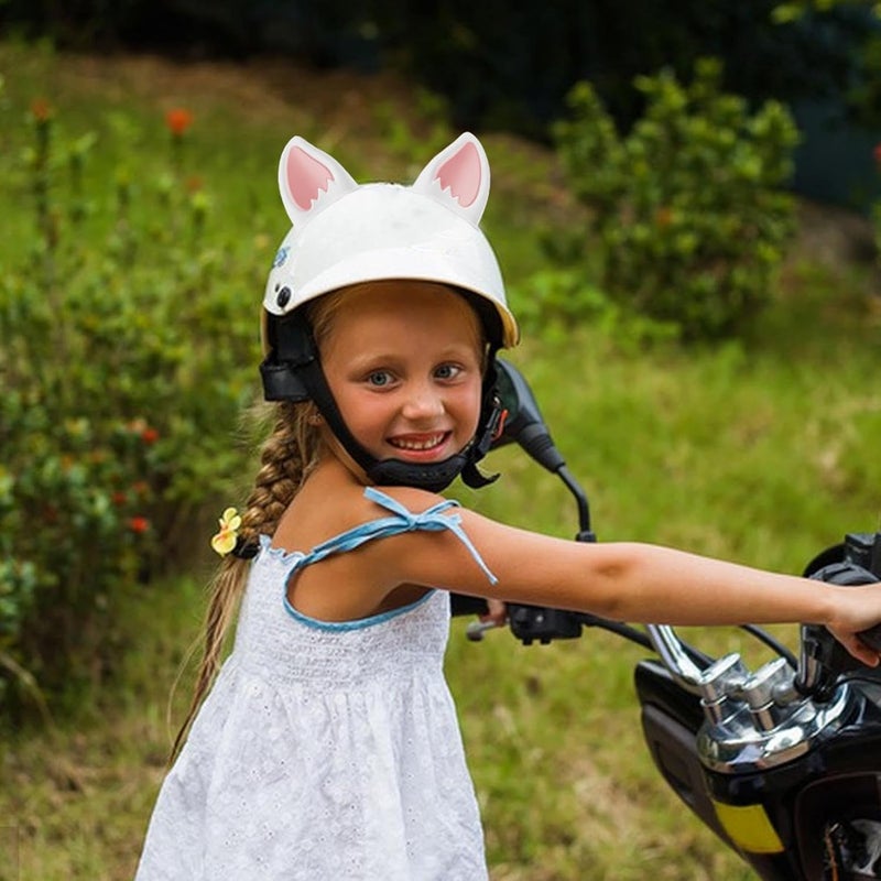 Motorcycle Ear Hat - Cat Ears Hats, Cat Ears Helmet, 1 Pair of Cat Ear Helmet Stickers, Motorcycle Hat, Cat Ear Decorations - Image 3