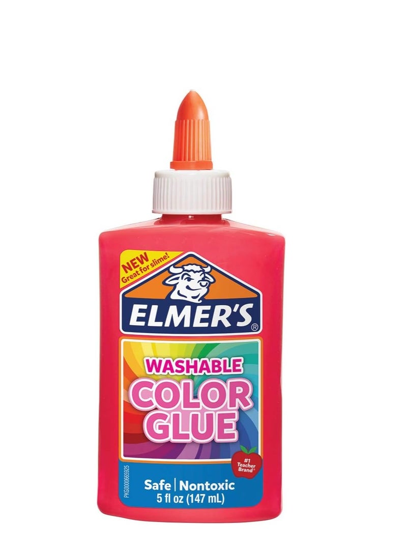 Elmers Washable Color Glue For Slime 147ml Pink - Image 1