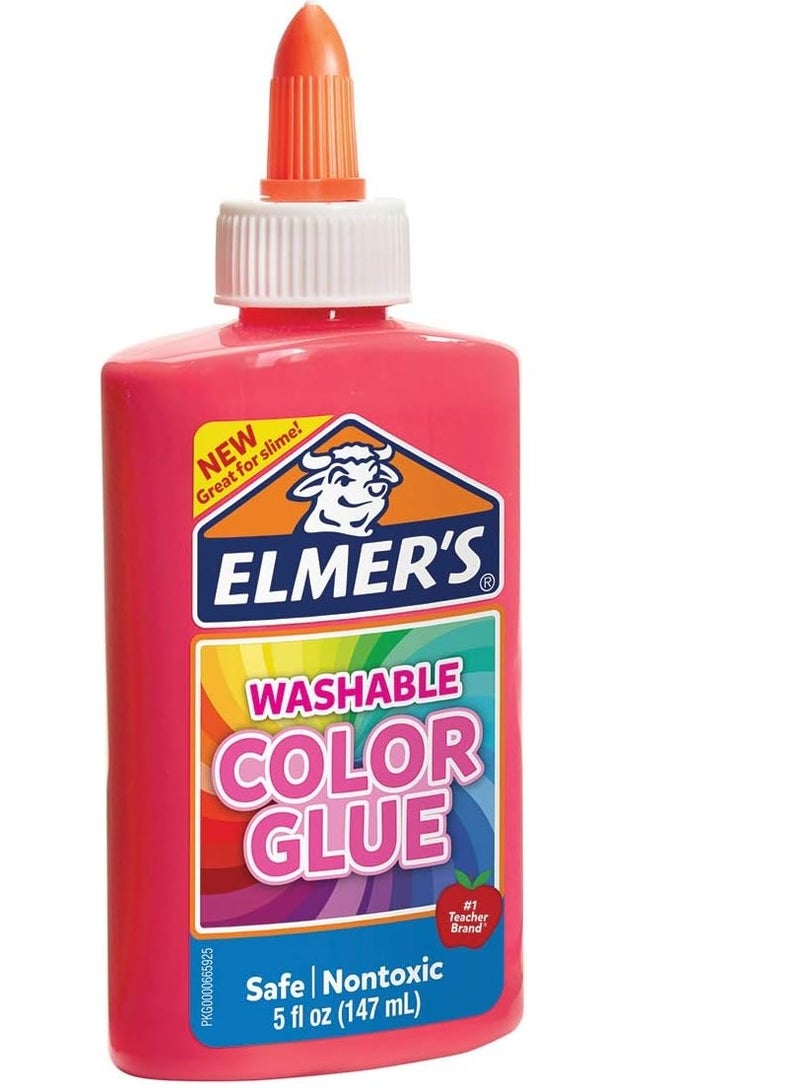 Elmers Washable Color Glue For Slime 147ml Pink - Image 2