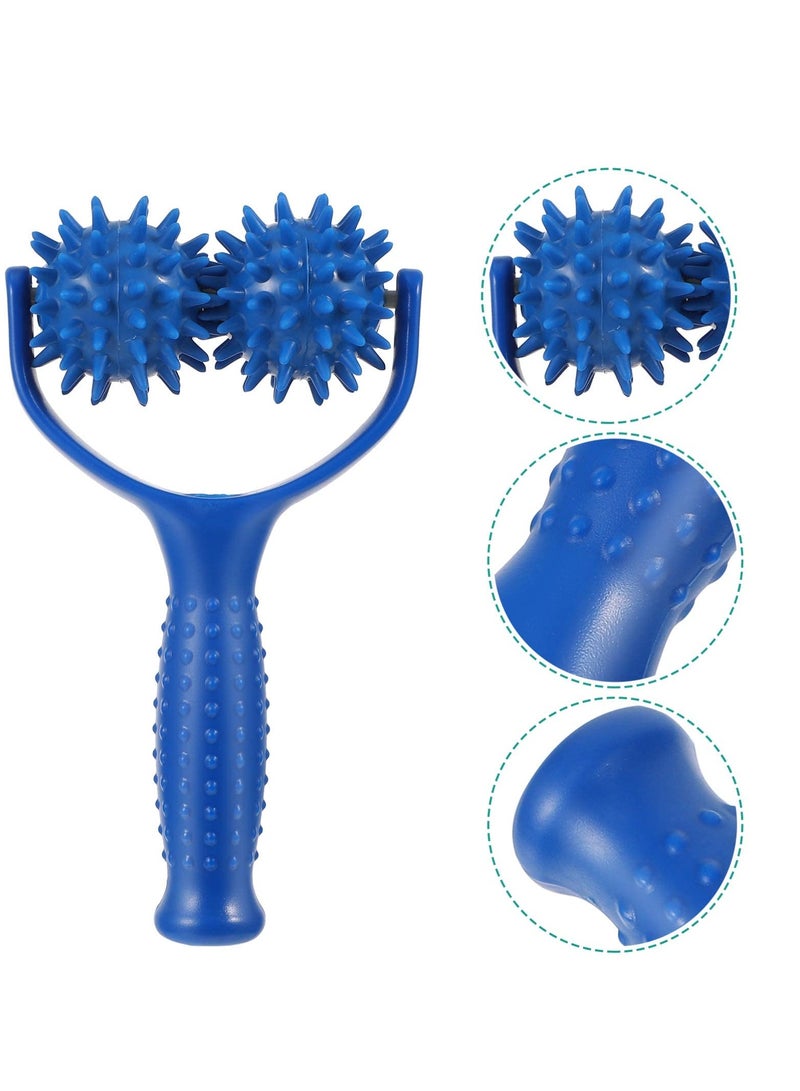 SYOSI PVC Muscle Relaxer Roller Muscle Roller Stick Handheld Foam Roller Massager for Back Neck Arm Leg (Blue)  - Image 2