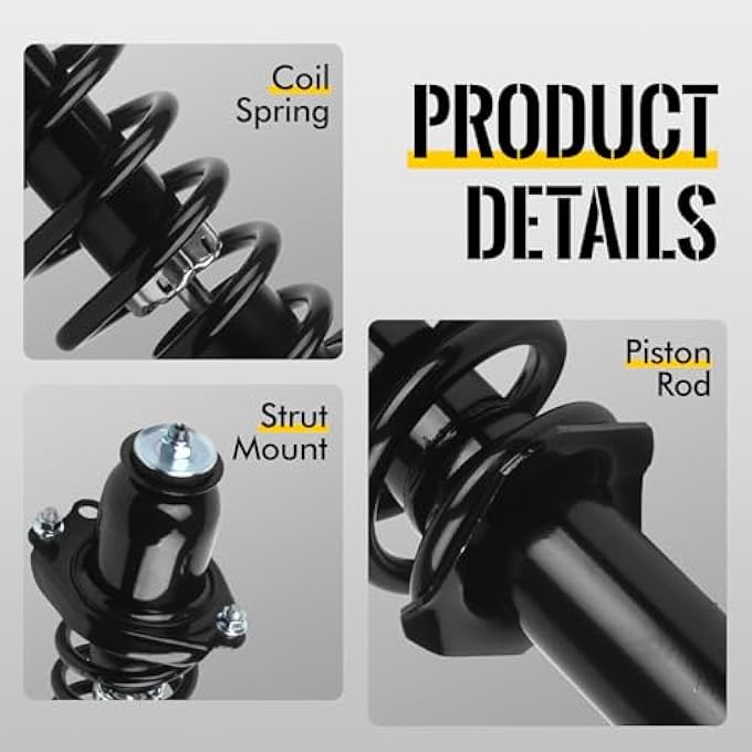 KUSATEC Rear Pair Complete Struts Shock Absorber Fit For Honda Civic For Acura Csx 20062011 172599L 172599R LeftRight Struts With Coil Spring Assemblies - Image 3