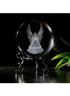 Keyfim Shop Decorative Metal-footed Angel 3D Glass Globe  - Image 2