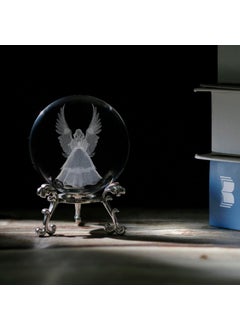 Keyfim Shop Decorative Metal-footed Angel 3D Glass Globe  - Image 3
