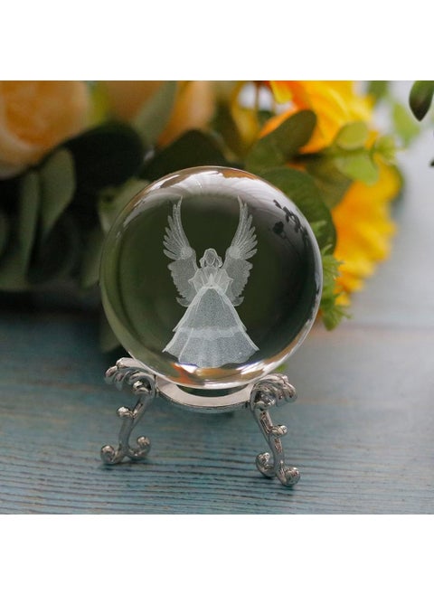 Decorative Metal-footed Angel 3D Glass Globe