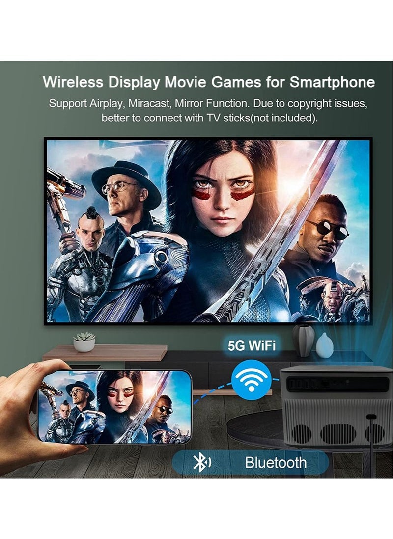 INSTARIFIC - Android 9.0 Native 1920*1080P Auto Focus Smart Home Office Wireless Co-Screen Projector With 5G WiFi and Bluetooth Support Arabic - Image 1