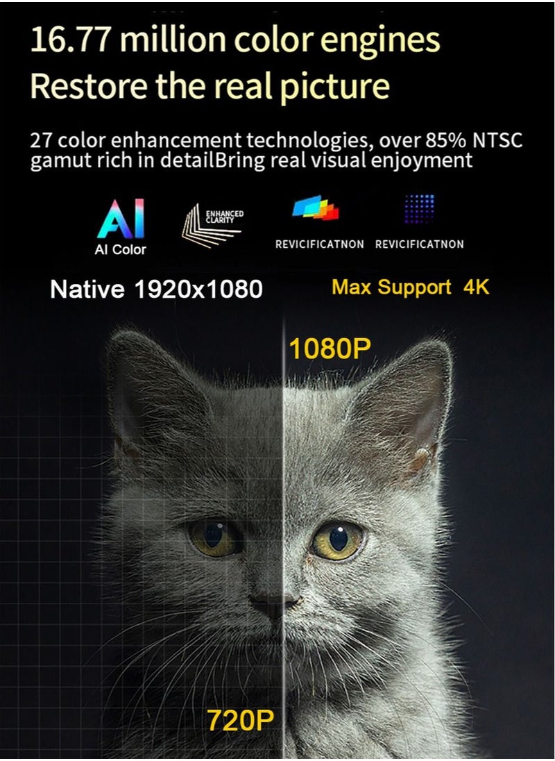 INSTARIFIC - Android 9.0 Native 1920*1080P Auto Focus Smart Home Office Wireless Co-Screen Projector With 5G WiFi and Bluetooth Support Arabic - Image 1