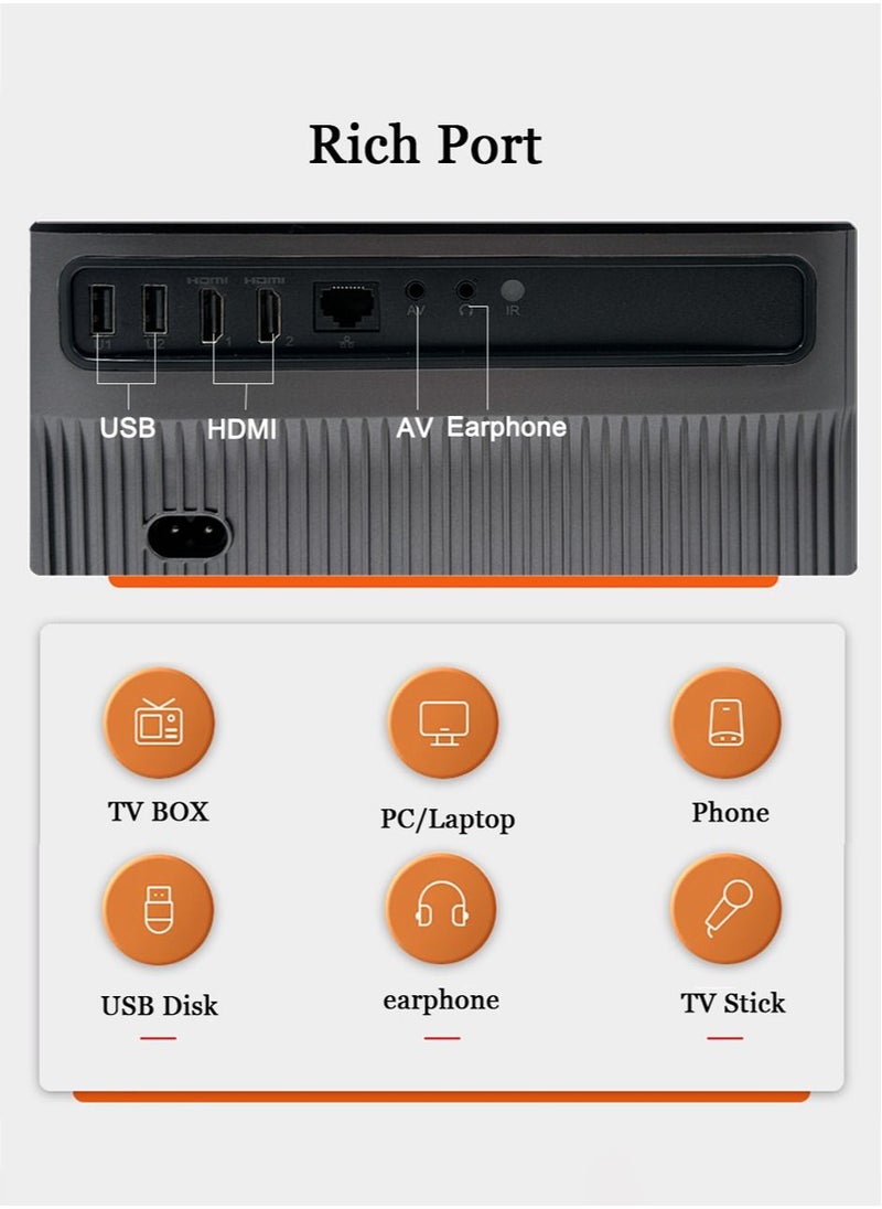 INSTARIFIC - Android 9.0 Native 1920*1080P Auto Focus Smart Home Office Wireless Co-Screen Projector With 5G WiFi and Bluetooth Support Arabic - Image 1