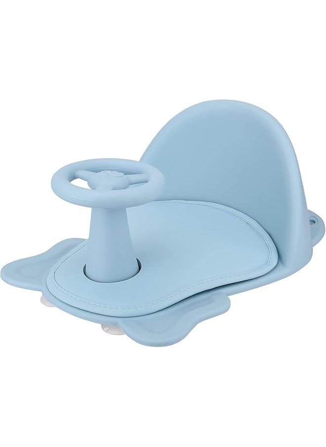 U-HOOME - Baby Bath Seat Shower Chair With Backrest And Suction Cups Toddler Infant Bathtub Pad Mat Chair - Image 1