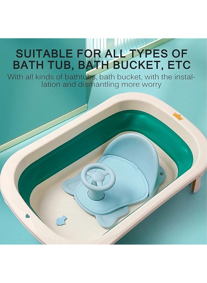 U-HOOME - Baby Bath Seat Shower Chair With Backrest And Suction Cups Toddler Infant Bathtub Pad Mat Chair - Image 1