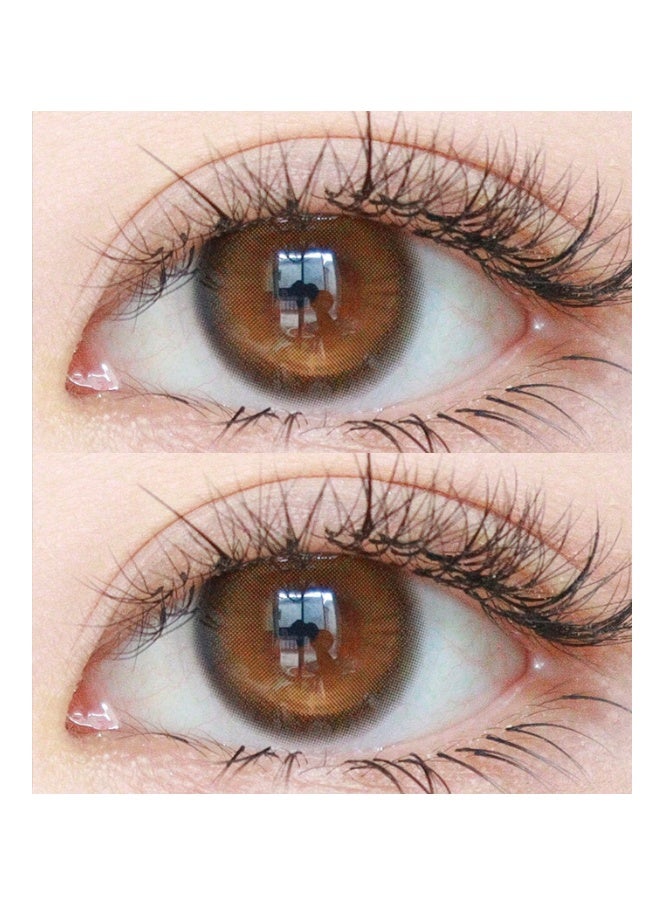 ARUWA عدسات لاصقة ملونة بنية للشاي البارد سنوية، عدسات لاصقة تجميلية للجنسين، عدسات طبيعية عصرية، عدسات لينة تحتوي على 40% ماء، قطر العدسة 14.2 مم - Image 1