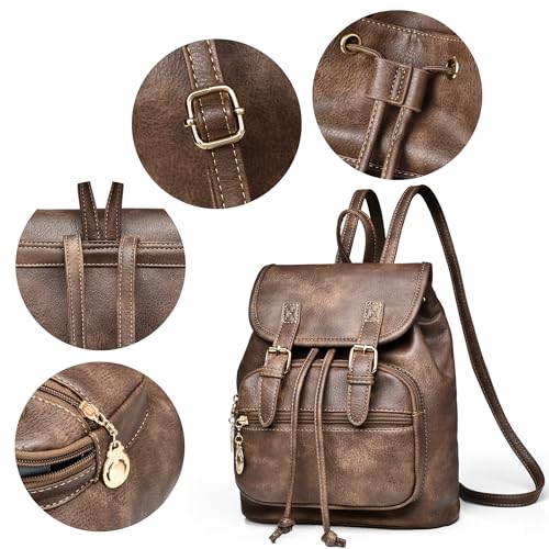 Dora & Liz Mini Backpack Purse for Women Leather Fashion Cute Small Backpacks Lightweight Travel Ladies Shoulder Bags - Image 5