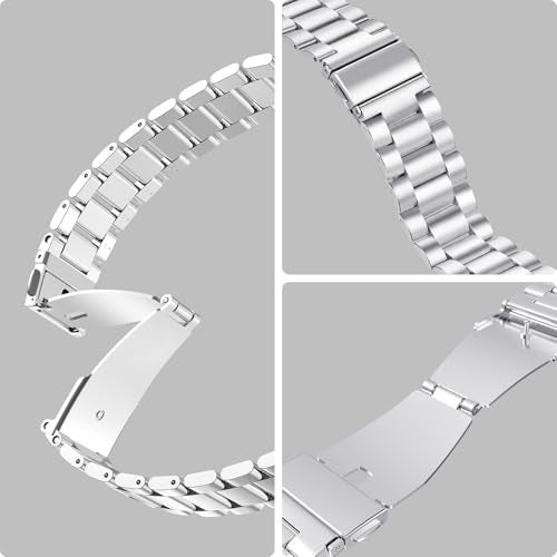 SPGUARD Band Compatible with Samsung Galaxy Watch 7 6 5 4 Band 40mm 44mm 45mm/Watch 6 4 Classic 42mm 46mm 43mm 47mm,Metal Stainless Steel Bands Strap Men Women,NOT for Galaxy Watch Ultra 47mm(2024) - Image 3