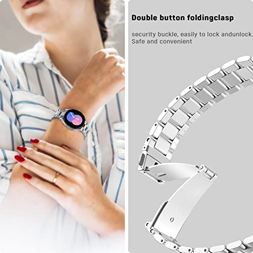 SPGUARD Band Compatible with Samsung Galaxy Watch 7 6 5 4 Band 40mm 44mm 45mm/Watch 6 4 Classic 42mm 46mm 43mm 47mm,Metal Stainless Steel Bands Strap Men Women,NOT for Galaxy Watch Ultra 47mm(2024) - Image 5
