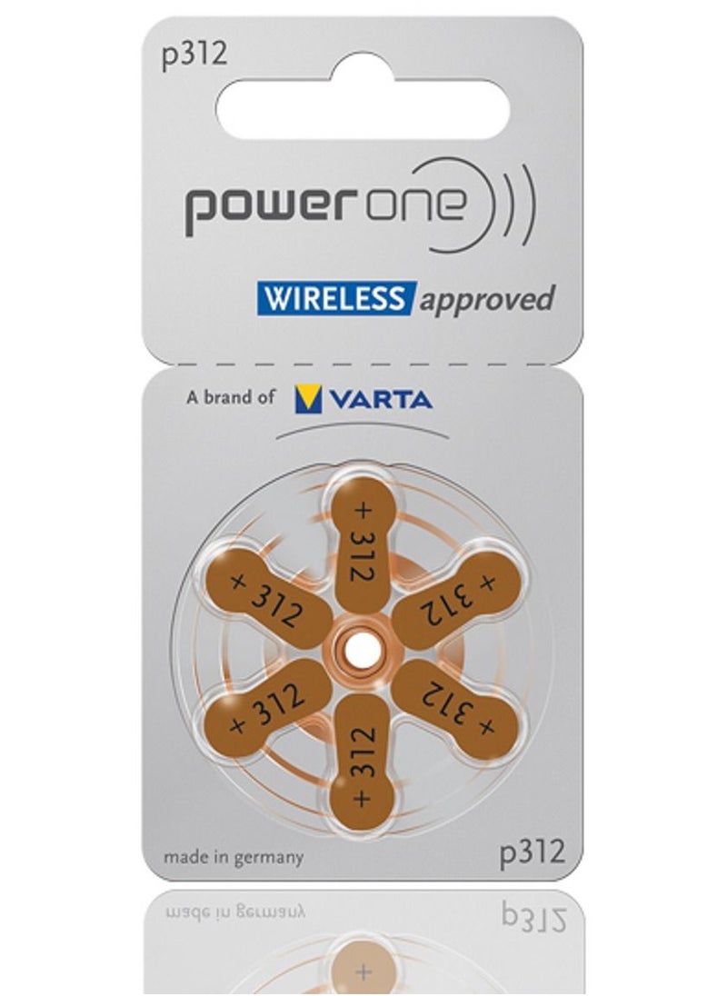 Power One 1.45V Original High Level Hearing Aid Batteries P312 Pack Of 60 Pieces  - Image 4