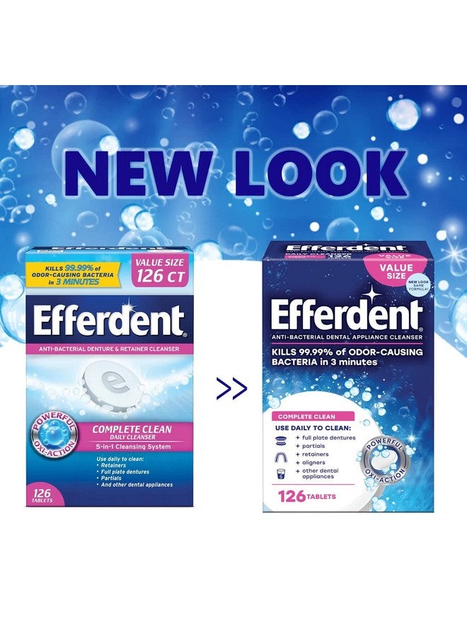 Efferdent Anti-Bacterial Denture Cleanser, Tablets - 126 Each, Pack of 5 - Image 3
