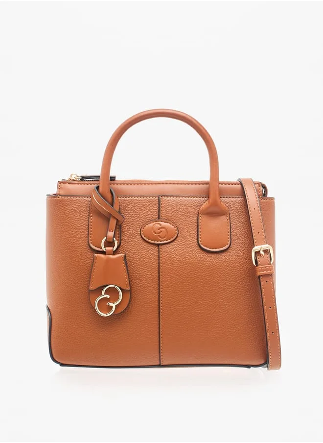 سيليست Women Solid Tote Bag with Detachable Strap and Zip Closure