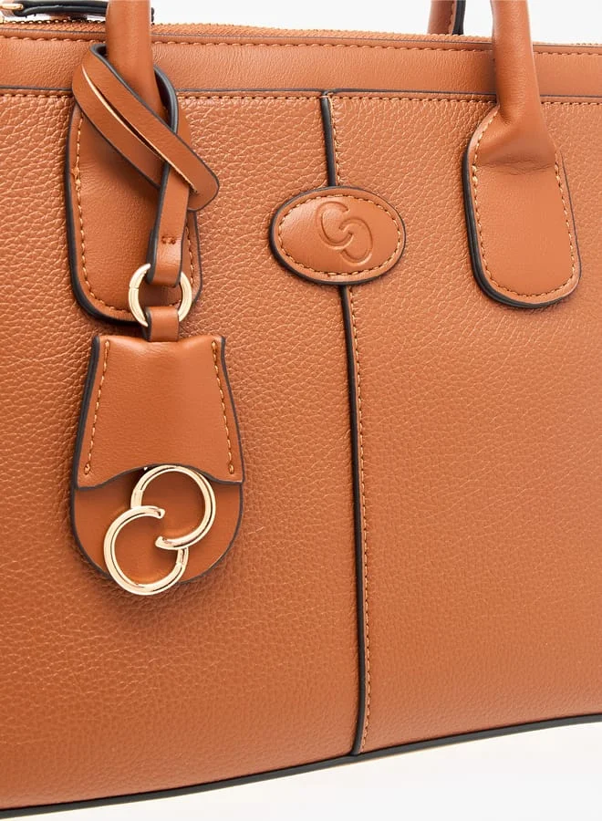 سيليست Women Solid Tote Bag with Detachable Strap and Zip Closure