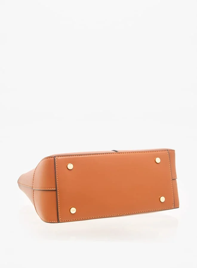 سيليست Women Solid Tote Bag with Detachable Strap and Zip Closure