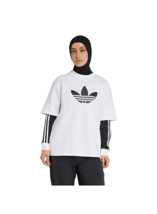 adidas Originals ADICOLOR SPACER OVERSIZED TREFOIL T-Shirt - Image 1