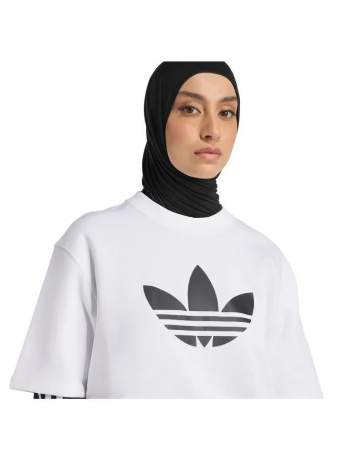 adidas Originals  ADICOLOR SPACER OVERSIZED TREFOIL T-Shirt for Women | Best Price UAE