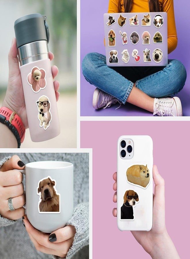 Dog Meme Stickers, Funny Dog Stickers for Kids Journaling Adults Kawaii,Cute Waterproof Vinyl Sticker for Water Bottles Laptops 50Pcs - Image 3