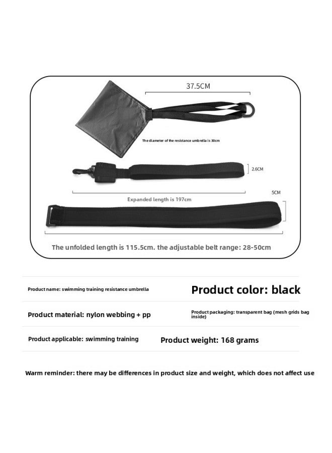 Generic Swimming Resistance Umbrella Trainer Children's Adult Swimming Products Resistance Rope Equipment Back Drift Water Pocket Traction Resistance Umbrella 