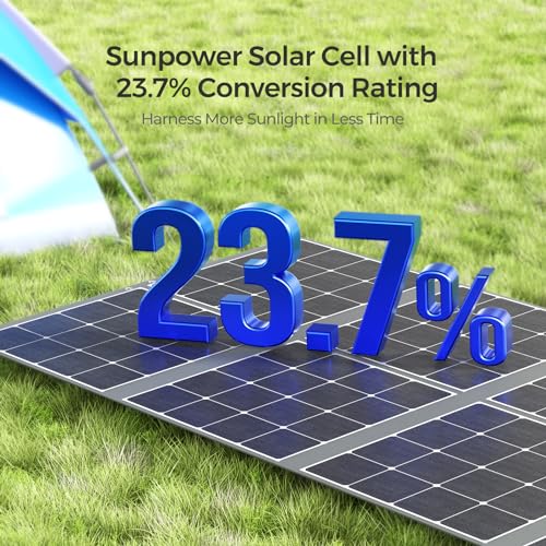 Renogy 400W Portable Solar Panel Foldable Monocrystalline Solar Blanket, Huge Power Solar Panel, Sunpower Solar Cells 23.7% High Efficiency for Power Station Outdoor Camping RV Solar Generator - Image 4
