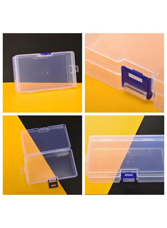 5 Pack Large Transparent Plastic Storage Boxes With Lids Waterproof Stackable Organizer Containers For Beads Earrings And Small Items Durable Rectangular File Organizers - Image 1