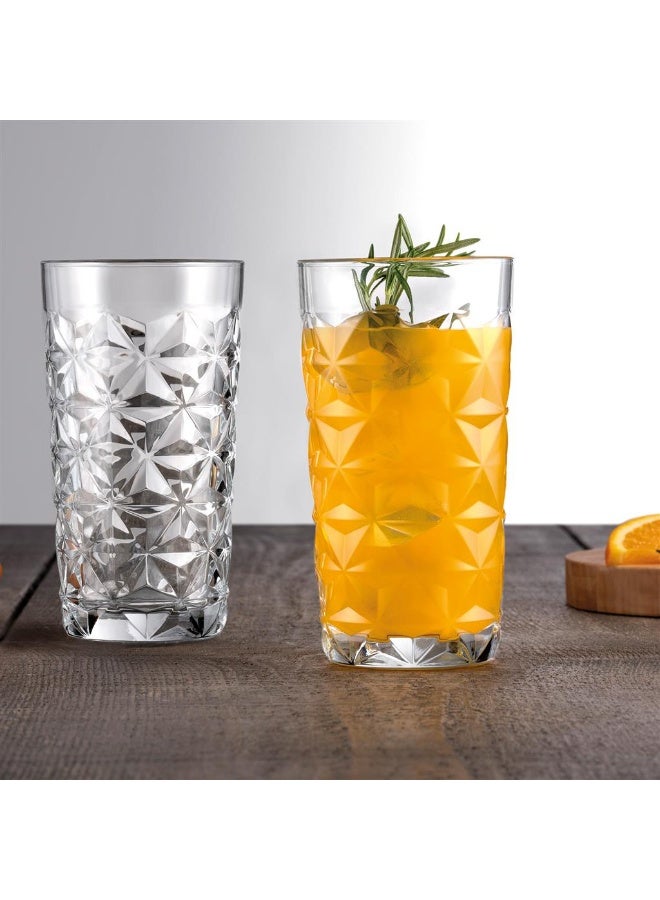 Paşabahçe Pasabahce Estrella Long Tumbler 490cc – 4-Piece Highball Glass Set GB - Image 1