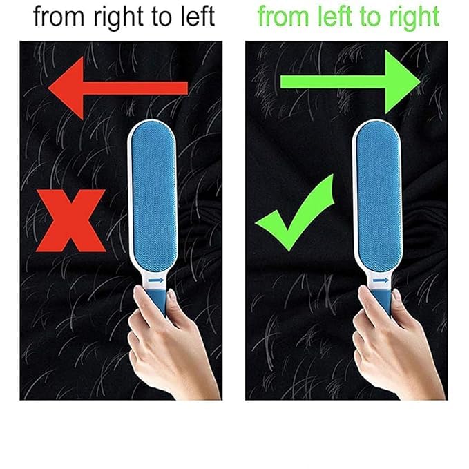 WEGON Pet Hair Remover for Couch Furniture Clothing Car Seat Carpet Pet Bed Fur Lint Brush Fur Remover Fur Lint Removal Dog Hair Remover Cat Hair Remover Double-Sided Brush Self-Cleaning Base - Image 5