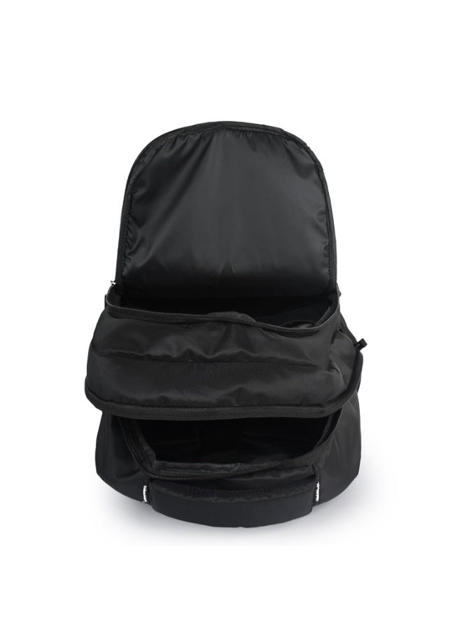 هاف مون Half Moon Samurai College School Backpack Bag for Boys Men | Laptop Bagpack for Man | 3 Zips Stylish And Trendy Bags for Students use with Laptop Compartment & Small Pockets inside (Black & Red) - Image 1