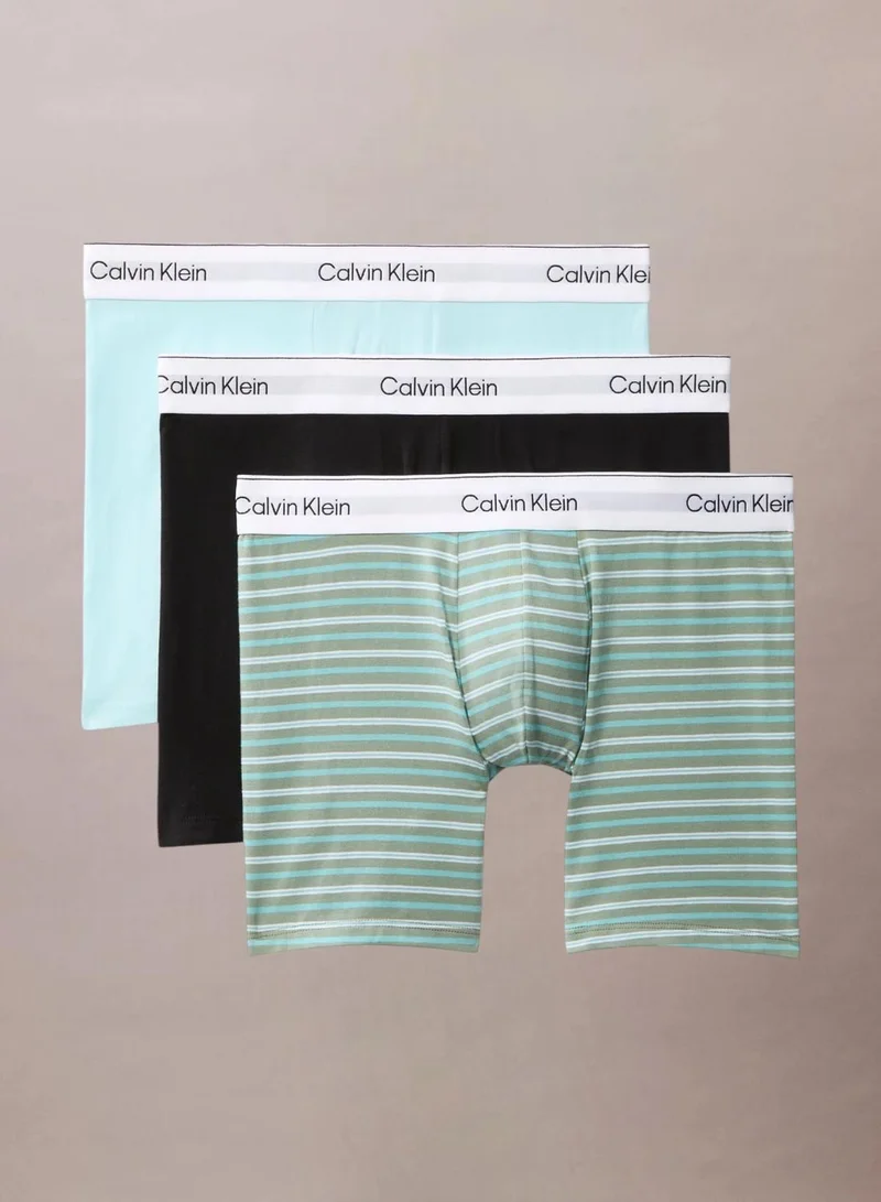 Calvin Klein 3 Pack Boxer Briefs - Icon Cotton Stretch