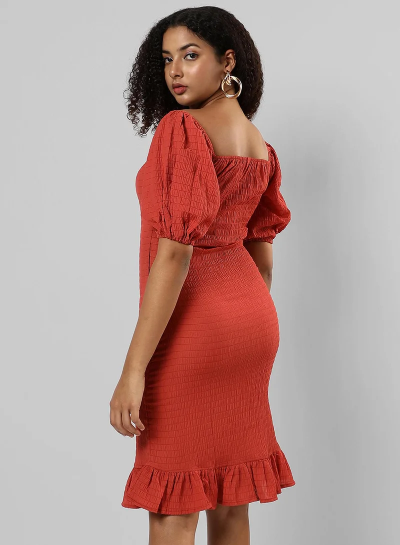 PINACOLADA Shirred Bodice Dress