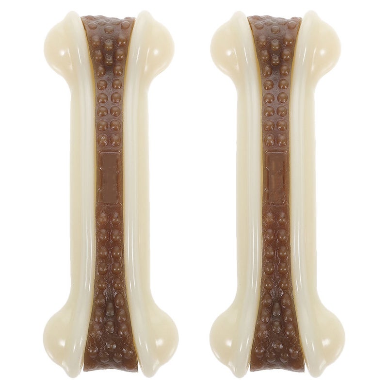 2pcs Dog Chew Toy Dog Biting Bone Shape Toy Dog Teeth Cleaning Toy Bite Resistant Toy - Image 1