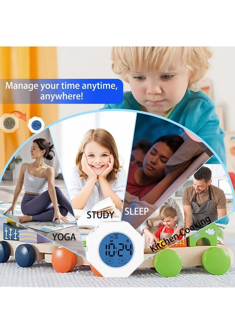 Generic - Pomodoro Timer, Gravitational Flip Focus Timer, Custom Countdown Time Mute and Adjustable Sound Alert, Octagonal Productivity Timer Cube, for Office ADHD Study Yoga - Image 1
