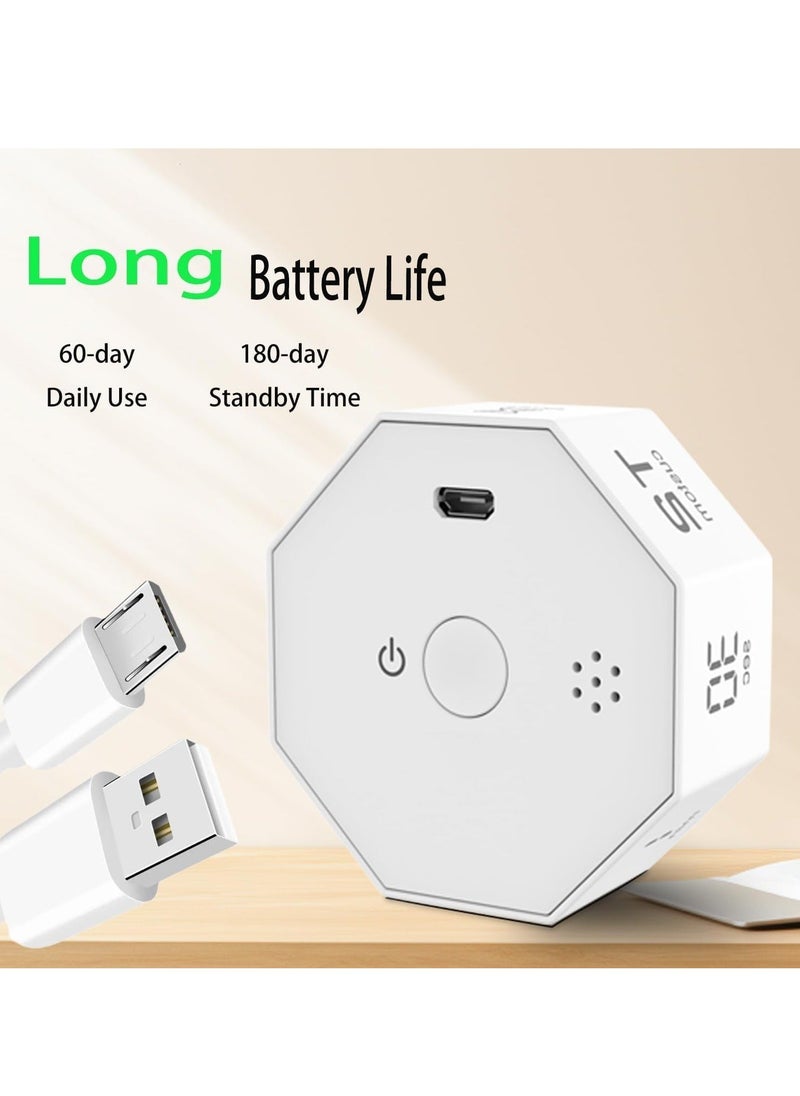 Generic - Pomodoro Timer, Gravitational Flip Focus Timer, Custom Countdown Time Mute and Adjustable Sound Alert, Octagonal Productivity Timer Cube, for Office ADHD Study Yoga - Image 1